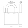 ABUS hangslot 86TI/55 zonder cilinder ABUS hangslot 86TI/55 zonder cilinder