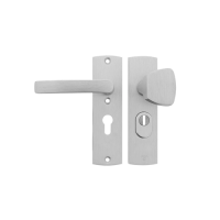 AXA Veiligheidsbeslag Curve Plus kortschild S-knop/ kruk Blok PC55 met kerntrekbeveiliging deurdikte 38 tot 56 mm SKG3