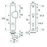 AXA Veiligheidsbeslag Curve Plus S-knop/ kruk Blok PC72 met kerntrekbeveiliging deurdikte 38 tot 56 mm SKG3