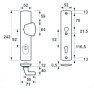 AXA Veiligheidsbeslag Curve Plus S-knop/ kruk Blok PC92 met kerntrekbeveiliging deurdikte 38 tot 56 mm SKG3