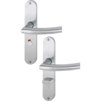Hoppe Trondheim binnendeur langschild toilet-badkamer beslag RVS Hoppe Trondheim binnendeur langschild toilet-badkamer beslag RVS