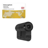 DOM Diamant cilinder zwart met kerntrekbeveiliging (1x) - SKG*** DOM Diamant cilinder zwart met kerntrekbeveiliging (1x) - SKG***