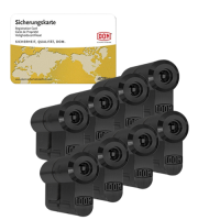DOM Diamant cilinder zwart met kerntrekbeveiliging (8x) - SKG*** DOM Diamant cilinder zwart met kerntrekbeveiliging (8x) - SKG***