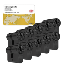 DOM Sigma Plus cilinder zwart (10x) - SKG** DOM Sigma Plus cilinder zwart (10x) - SKG**