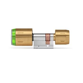 DOM Tapkey Pro knopcilinder t.b.v. glasdeur - eenzijdige toegangscontrole met NFC/BLE - messing - SKG*** DOM Tapkey Pro knopcilinder t.b.v. glasdeur - eenzijdige toegangscontrole met NFC/BLE - messing - SKG***