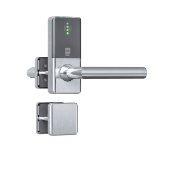 DOM Tapkey Guard Compact Wideline blind deurbeslag met NFC/BLE - grijs DOM Tapkey Guard Compact Wideline blind deurbeslag met NFC/BLE - grijs