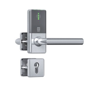 DOM Tapkey Guard Compact Wideline profielcilinder deurbeslag met NFC/BLE - grijs DOM Tapkey Guard Compact Wideline profielcilinder deurbeslag met NFC/BLE - grijs