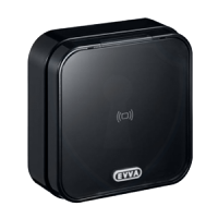 EVVA Airkey wandlezer met opbouwframe - ZWART