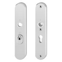 Hoppe buiten- en binnenschild F1 PC55 met kerntrekbeveiliging (afgerond) - SKG*** Hoppe buiten- en binnenschild F1 PC55 met kerntrekbeveiliging (afgerond) - SKG***
