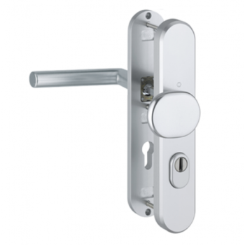 Hoppe Amsterdam veiligheidsbeslag knop/kruk - aluminium F1 - PC72 RS met kerntrekbeveiliging (afgerond) - SKG*** Hoppe Amsterdam veiligheidsbeslag knop/kruk - aluminium F1 - PC72 RS met kerntrekbeveiliging (afgerond) - SKG***