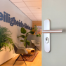 Hoppe Amsterdam veiligheidsbeslag kruk/kruk - Aluminium F1 - PC55 met kerntrekbeveiliging (afgerond) - SKG*** Hoppe Amsterdam veiligheidsbeslag kruk/kruk - Aluminium F1 - PC55 met kerntrekbeveiliging (afgerond) - SKG***