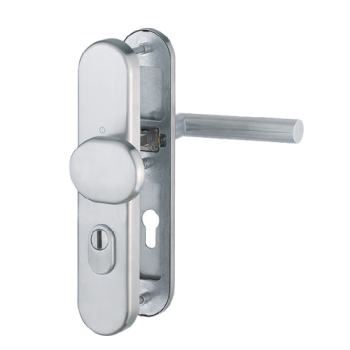 Hoppe Amsterdam veiligheidsbeslag knop/kruk - F69 - PC72 LS met kerntrekbeveiliging RVS (afgerond) - SKG*** Hoppe Amsterdam veiligheidsbeslag knop/kruk - F69 - PC72 LS met kerntrekbeveiliging RVS (afgerond) - SKG***