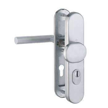 Hoppe Amsterdam veiligheidsbeslag knop/kruk - F69 - PC55 RS met kerntrekbeveiliging RVS (afgerond) - SKG*** Hoppe Amsterdam veiligheidsbeslag knop/kruk - F69 - PC55 RS met kerntrekbeveiliging RVS (afgerond) - SKG***