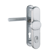 Hop&shy;pe Am&shy;ster&shy;dam vei&shy;lig&shy;heids&shy;be&shy;slag knop/kruk - F69 - PC92 RS met kern&shy;trek&shy;be&shy;vei&shy;li&shy;ging RVS (af&shy;ge&shy;rond) - SKG***