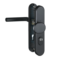 Hop&shy;pe Am&shy;ster&shy;dam vei&shy;lig&shy;heids&shy;be&shy;slag knop/kruk PC55 RS met kern&shy;trek&shy;be&shy;vei&shy;li&shy;ging - zwart (af&shy;ge&shy;rond) - SKG***
