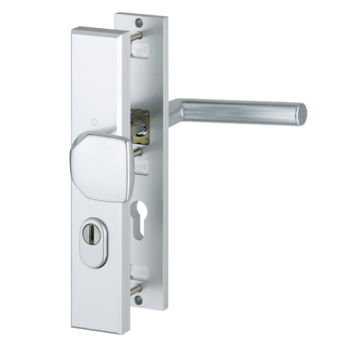 Hoppe Amsterdam veiligheidsbeslag knop/kruk - aluminium F1 - PC55 LS met kerntrekbeveiliging (rechthoekig) - SKG*** Hoppe Amsterdam veiligheidsbeslag knop/kruk - aluminium F1 - PC55 LS met kerntrekbeveiliging (rechthoekig) - SKG***