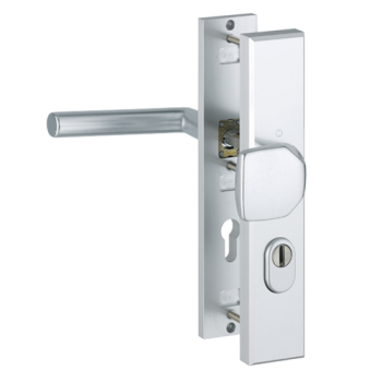 Hoppe Amsterdam veiligheidsbeslag knop/kruk - aluminium F1 - PC72 RS met kerntrekbeveiliging (rechthoekig) - SKG*** Hoppe Amsterdam veiligheidsbeslag knop/kruk - aluminium F1 - PC72 RS met kerntrekbeveiliging (rechthoekig) - SKG***