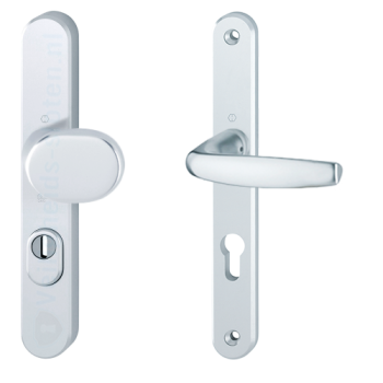 Hoppe Atlanta smalschild knop/kruk - aluminium F1 - PC72 LS met kerntrekbeveiliging (afgerond) - SKG***