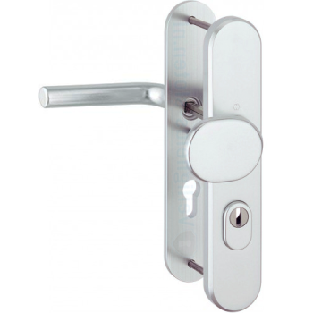 Hoppe Bonn veiligheidsbeslag knop/kruk - aluminium F1 - PC72 RS met kerntrekbeveiliging (afgerond) - SKG*** Hoppe Bonn veiligheidsbeslag knop/kruk - aluminium F1 - PC72 RS met kerntrekbeveiliging (afgerond) - SKG***
