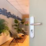 Hoppe Bonn veiligheidsbeslag kruk/kruk - aluminium F1 - PC72 met kerntrekbeveiliging (afgerond) - SKG*** Hoppe Bonn veiligheidsbeslag kruk/kruk - aluminium F1 - PC72 met kerntrekbeveiliging (afgerond) - SKG***