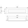 Hoppe briefplaat - aluminium F1 - rechthoekig Hoppe briefplaat - aluminium F1 - rechthoekig