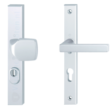 Hop&shy;pe Dal&shy;las smal&shy;schild knop/kruk - alu&shy;mi&shy;ni&shy;um F1 - PC55 LS met kern&shy;trek&shy;be&shy;vei&shy;li&shy;ging (recht&shy;hoe&shy;kig) - SKG***