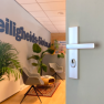Hoppe Dallas veiligheidsbeslag kruk/kruk - aluminium F1 - PC72 met kerntrekbeveiliging (rechthoekig) - SKG*** Hoppe Dallas veiligheidsbeslag kruk/kruk - aluminium F1 - PC72 met kerntrekbeveiliging (rechthoekig) - SKG***