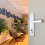 Hoppe Dallas veiligheidsbeslag kruk/kruk - aluminium F1 - PC92 met kerntrekbeveiliging (rechthoekig) - SKG***