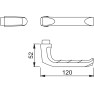 Hoppe London smalschild knop/kruk - Aluminium F1 - PC55 RS met kerntrekbeveiliging (rechthoekig) - SKG***