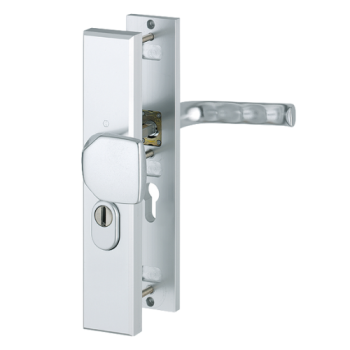 Hoppe London veiligheidsbeslag knop/kruk - Aluminium F1 - PC55 LS met kerntrekbeveiliging (rechthoekig) - SKG***