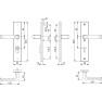 Hoppe London veiligheidsbeslag kruk/kruk - Aluminium F1 - PC92 met kerntrekbeveiliging (rechthoekig) - SKG***