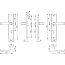 Hoppe London veiligheidsbeslag kruk/kruk - Aluminium F1 - PC92 - SKG*** Hoppe London veiligheidsbeslag kruk/kruk - Aluminium F1 - PC92 - SKG***
