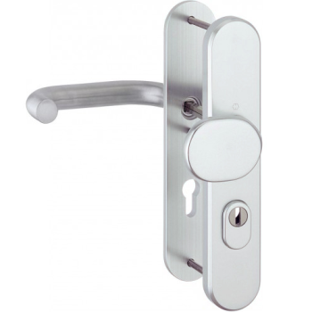 Hoppe Paris veiligheidsbeslag knop/kruk - aluminium F1 - PC55 RS met kerntrekbeveiliging (afgerond) - SKG*** Hoppe Paris veiligheidsbeslag knop/kruk - aluminium F1 - PC55 RS met kerntrekbeveiliging (afgerond) - SKG***