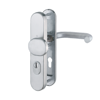 Hoppe Paris veiligheidsbeslag knop/kruk - F69 - PC72 LS met kerntrekbeveiliging RVS (afgerond) - SKG*** Hoppe Paris veiligheidsbeslag knop/kruk - F69 - PC72 LS met kerntrekbeveiliging RVS (afgerond) - SKG***