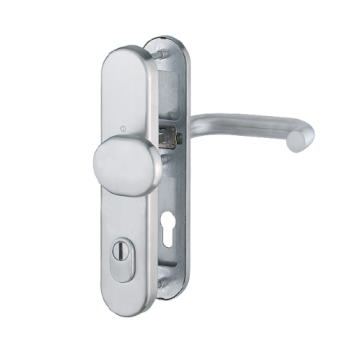 Hoppe Paris veiligheidsbeslag knop/kruk - F69 - PC92 LS met kerntrekbeveiliging RVS (afgerond) - SKG*** Hoppe Paris veiligheidsbeslag knop/kruk - F69 - PC92 LS met kerntrekbeveiliging RVS (afgerond) - SKG***