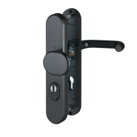 Hop&shy;pe Pa&shy;ris vei&shy;lig&shy;heids&shy;be&shy;slag knop/kruk PC55 LS met kern&shy;trek&shy;be&shy;vei&shy;li&shy;ging - zwart (af&shy;ge&shy;rond) - SKG***