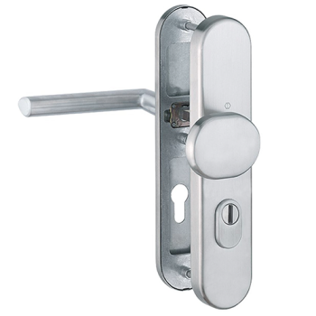 Hoppe Stockholm veiligheidsbeslag knop/kruk - F69 - PC72 RS met kerntrekbeveiliging RVS (afgerond) - SKG*** Hoppe Stockholm veiligheidsbeslag knop/kruk - F69 - PC72 RS met kerntrekbeveiliging RVS (afgerond) - SKG***