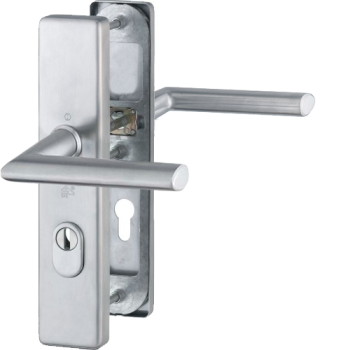 Hoppe Stockholm veiligheidsbeslag kruk/kruk - F69 - PC55 met kerntrekbeveiliging RVS (rechthoekig) - SKG*** Hoppe Stockholm veiligheidsbeslag kruk/kruk - F69 - PC55 met kerntrekbeveiliging RVS (rechthoekig) - SKG***