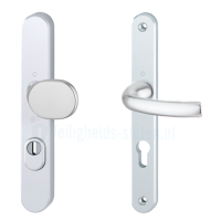 Hoppe Tokyo smalschild knop/kruk - Aluminium F1 - PC55 LS met kerntrekbeveiliging (afgerond) - SKG***