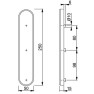 Hoppe afdekschild afgerond t.b.v. hefschuifgreep 3236 - geheel blind F1
