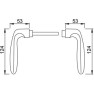 Hoppe Verona deurkrukken - RVS - 72 t/m 77 mm Hoppe Verona deurkrukken - RVS - 72 t/m 77 mm