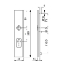 Hoppe buiten + binnenschild F1 PC55 met kerntrekbeveiliging RVS - SKG***