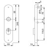 Hoppe buitenschild F69 PC72 met kerntrekbeveiliging RVS (afgerond) - SKG***