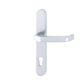 Hoppe smalschild kruk/kruk met kerntrekbeveiliging aluminium (afgerond) - SKG*** Hoppe smalschild kruk/kruk met kerntrekbeveiliging aluminium (afgerond) - SKG***