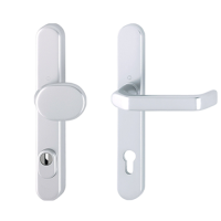 Hoppe smalschild knop/kruk met kerntrekbeveiliging aluminium (afgerond) - SKG***