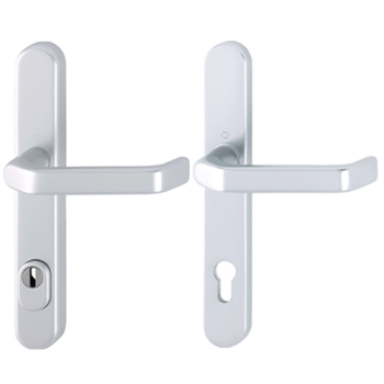 Hoppe smalschild kruk/kruk met kerntrekbeveiliging aluminium (afgerond) - SKG*** Hoppe smalschild kruk/kruk met kerntrekbeveiliging aluminium (afgerond) - SKG***