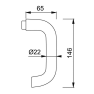 Hoppe Paris deurkruk - gatdeel - aluminium F1 Hoppe Paris deurkruk - gatdeel - aluminium F1
