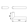 Hoppe Stockholm deurkruk - gatdeel - aluminium F1 Hoppe Stockholm deurkruk - gatdeel - aluminium F1