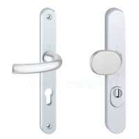 Hoppe Tokyo smalschild knop/kruk - Aluminium F1 - PC55 RS met kerntrekbeveiliging (afgerond) - SKG***