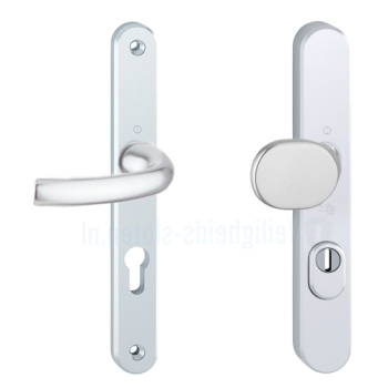 Hoppe Tokyo smalschild knop/kruk - Aluminium F1 - PC55 RS met kerntrekbeveiliging (afgerond) - SKG***